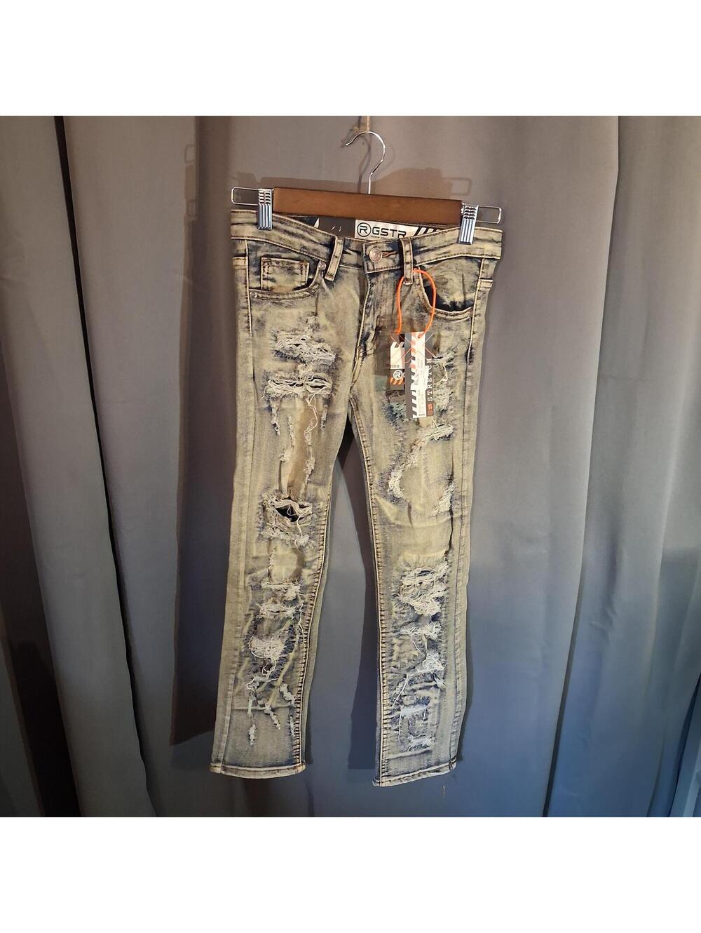 G-Star RAW Boys Distressed Slim Jeans Size 28x26